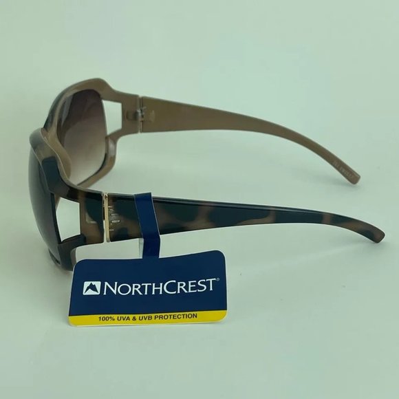 SG00776 NORTHCREST Sunglasses for Women 100% UVA/UVB, Square Black/Brown - Picture 3 of 6